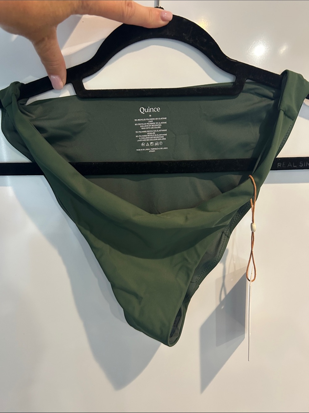 Quince Olive Green High-Cut Bikini Bottom